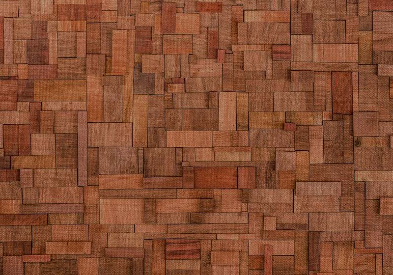 Vinylteppich Holzoptik warmes blockmuster - TenStickers