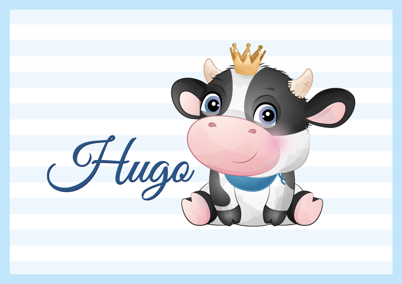 Vinyl teppich baby mit namen kalb - TenStickers