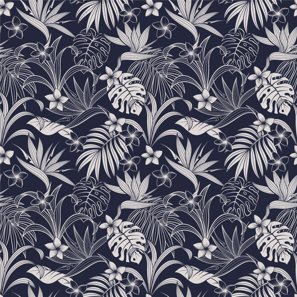 Vinyl Teppich Natur tropisches blumenmuster - TenStickers