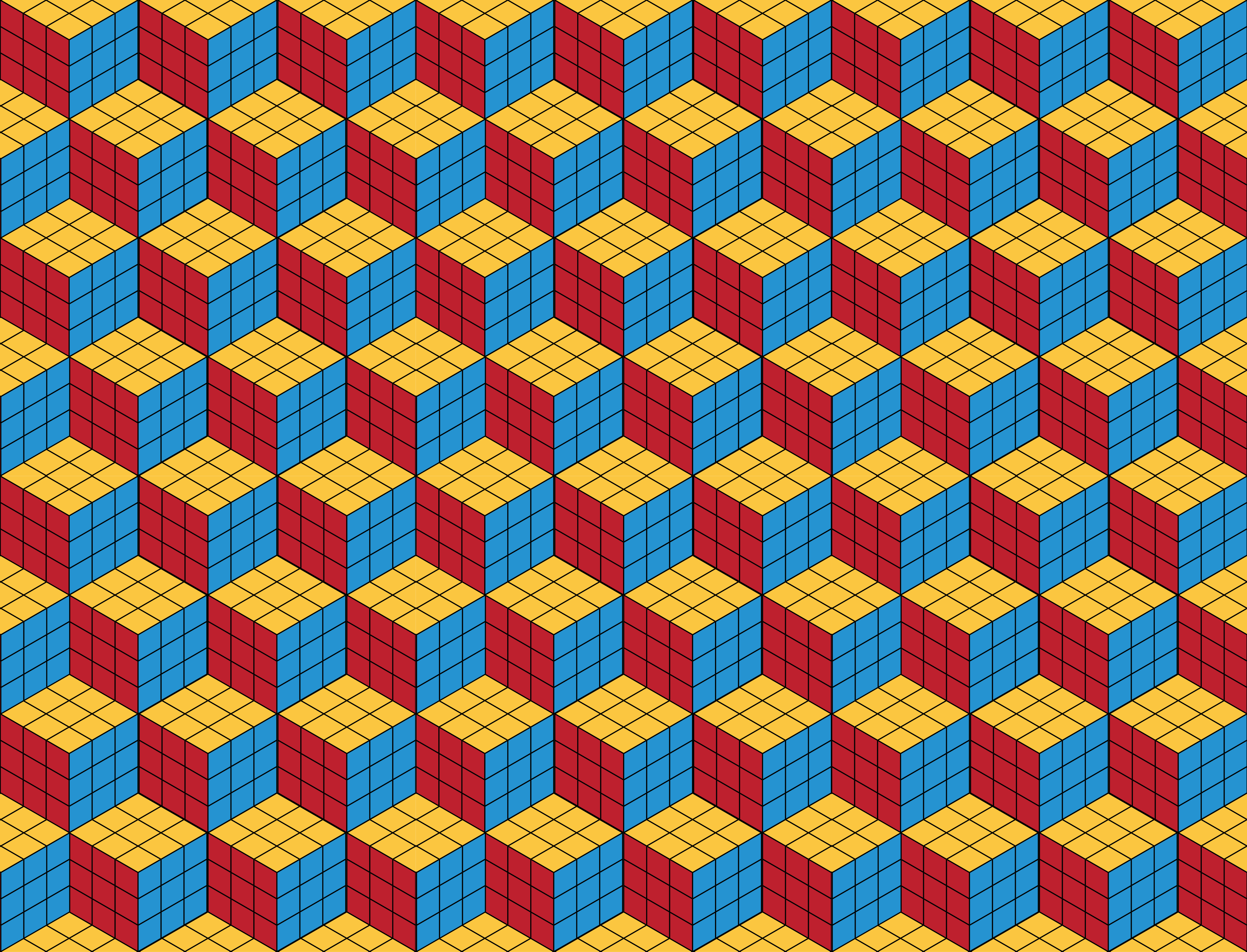 Vinyl Teppich Spiele kubisches puzzlemuster - TenStickers