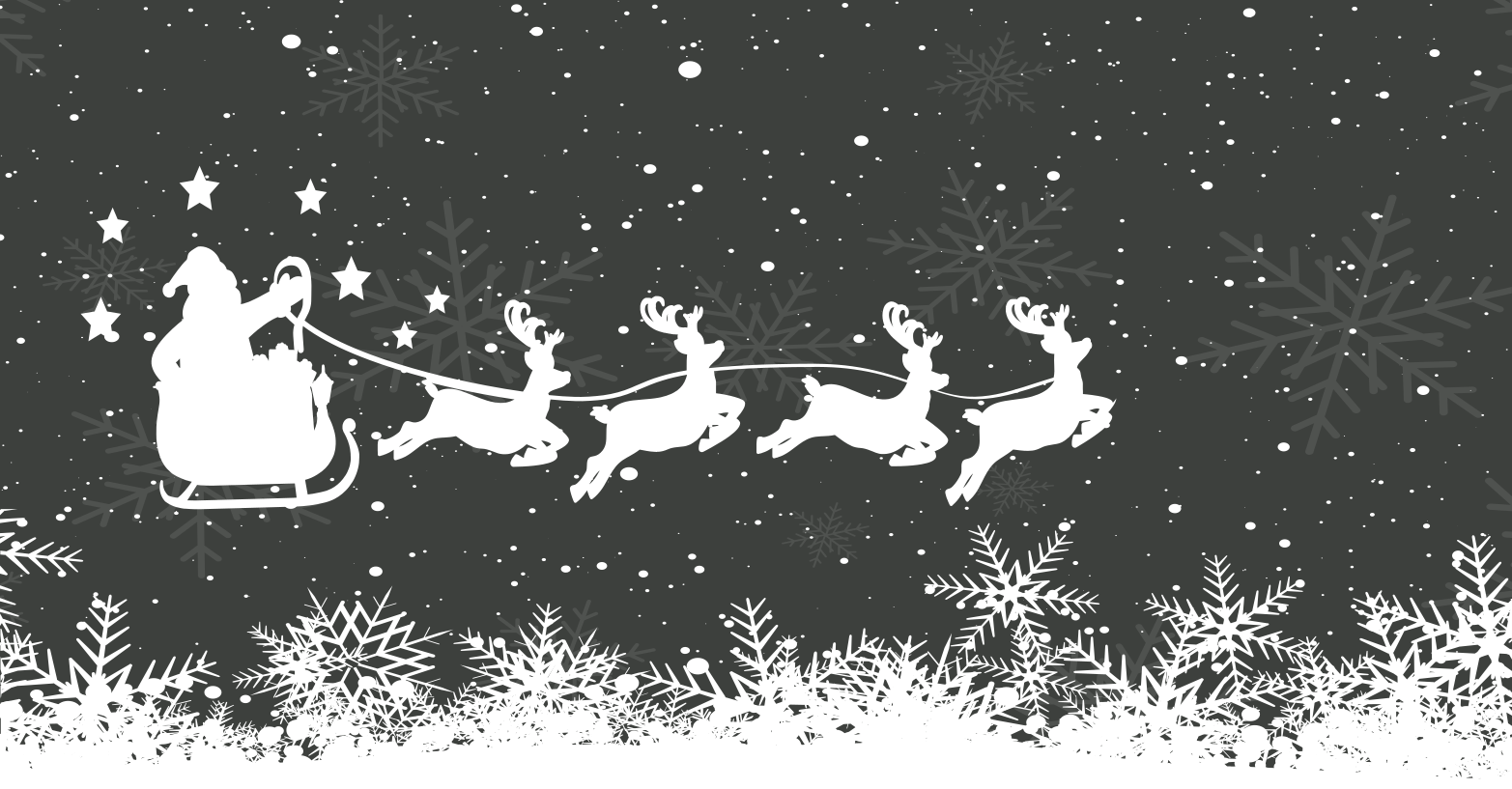 Vinyl teppich weihnachten weihnachtsmann schlitten szene - TenStickers