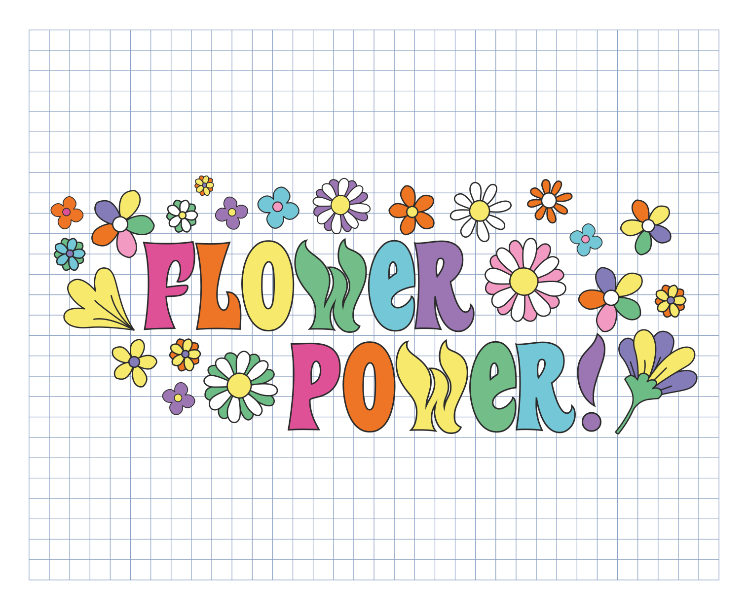 Vinyl Teppich Blumen flower-power-design - TenStickers