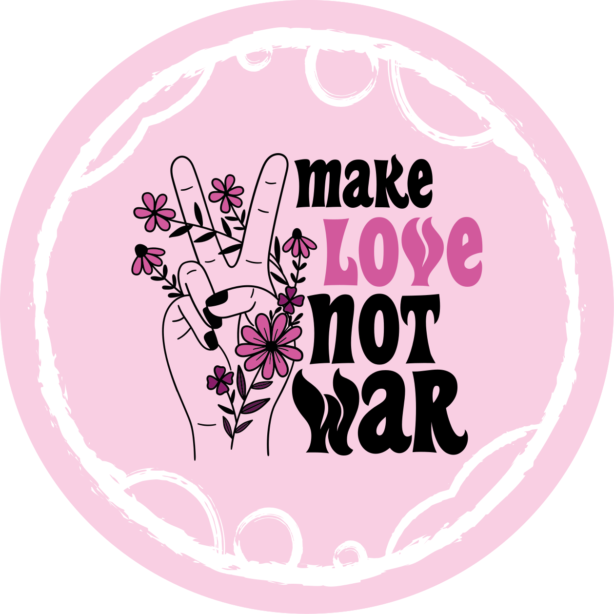 Vinyl Teppich Spruch friedliche liebesbotschaft - TenStickers