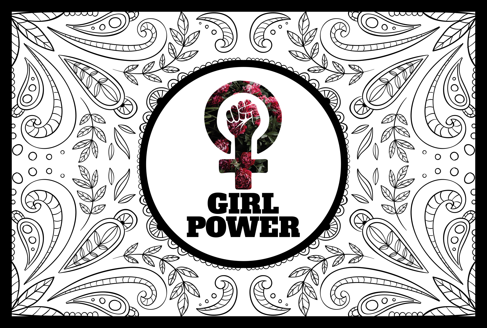 Vinyl Teppich Spruch girl-power-statement - TenStickers