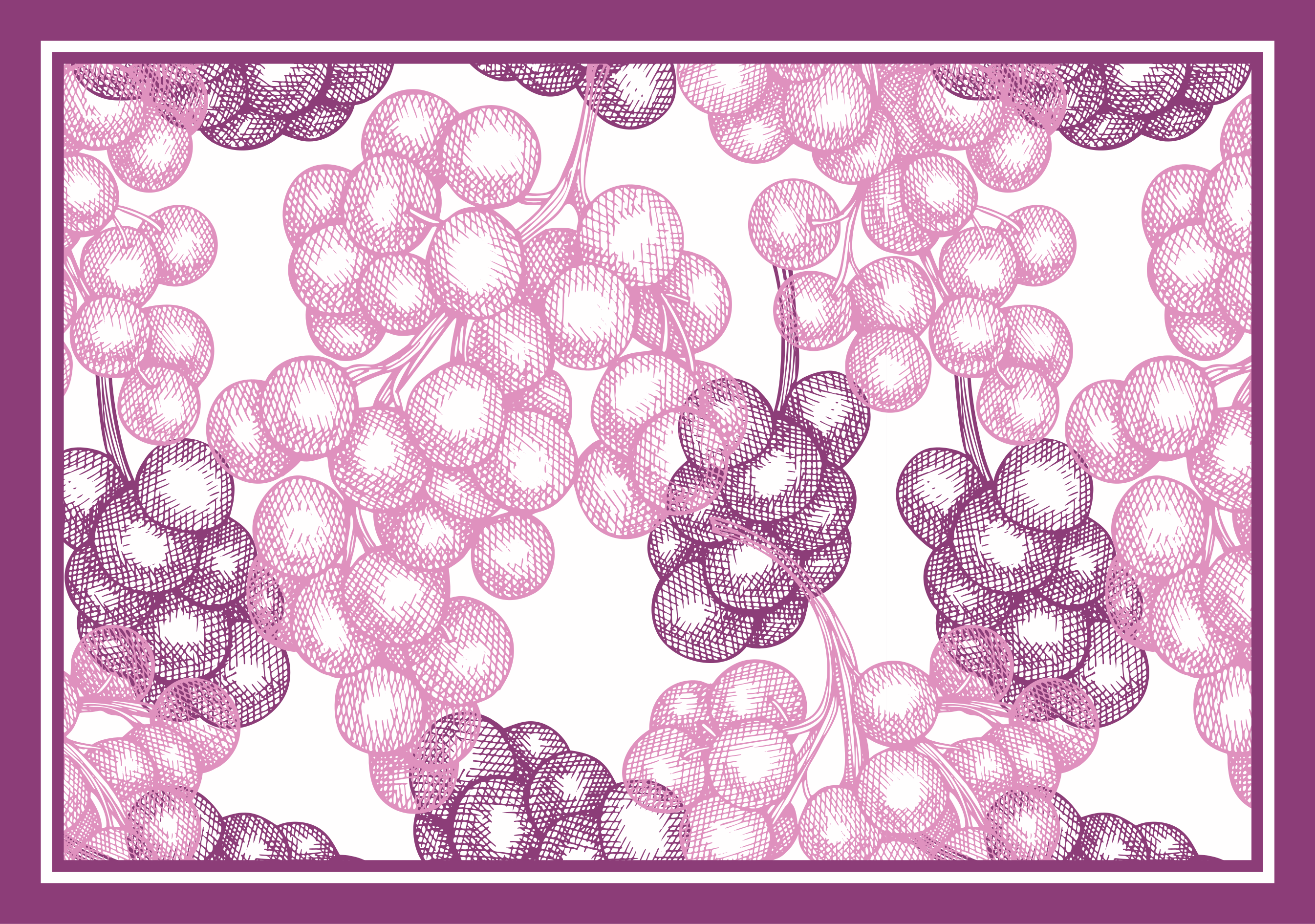 Vinyl Teppich Blumen lila trauben-design - TenStickers