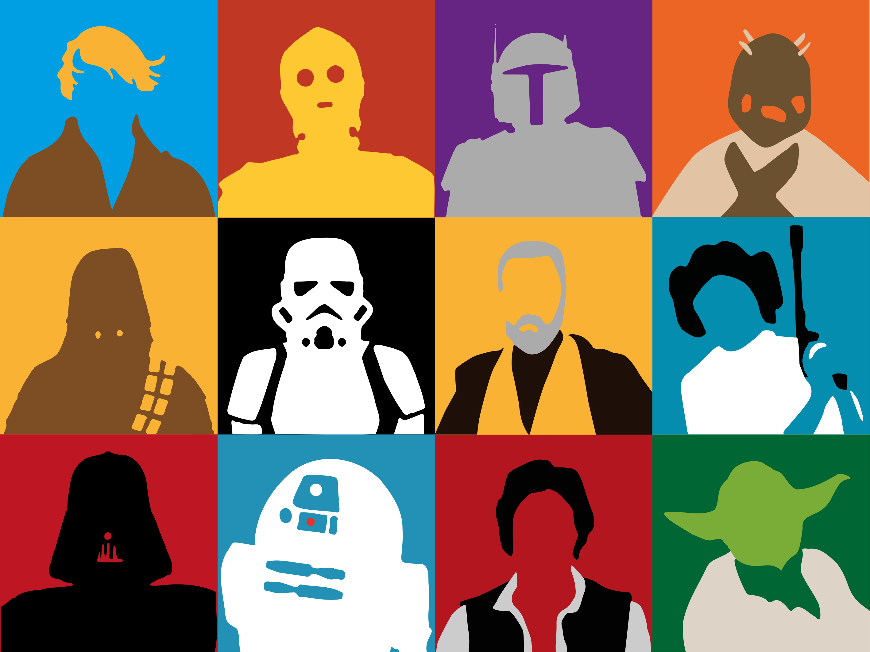 Vinylteppich kindlich ikonische charaktersilhouetten - TenStickers