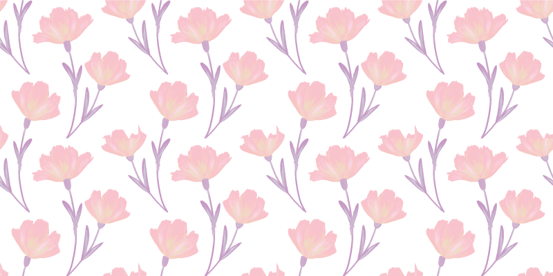 Vinyl Teppich Blumen sanfte blumenmuster - TenStickers