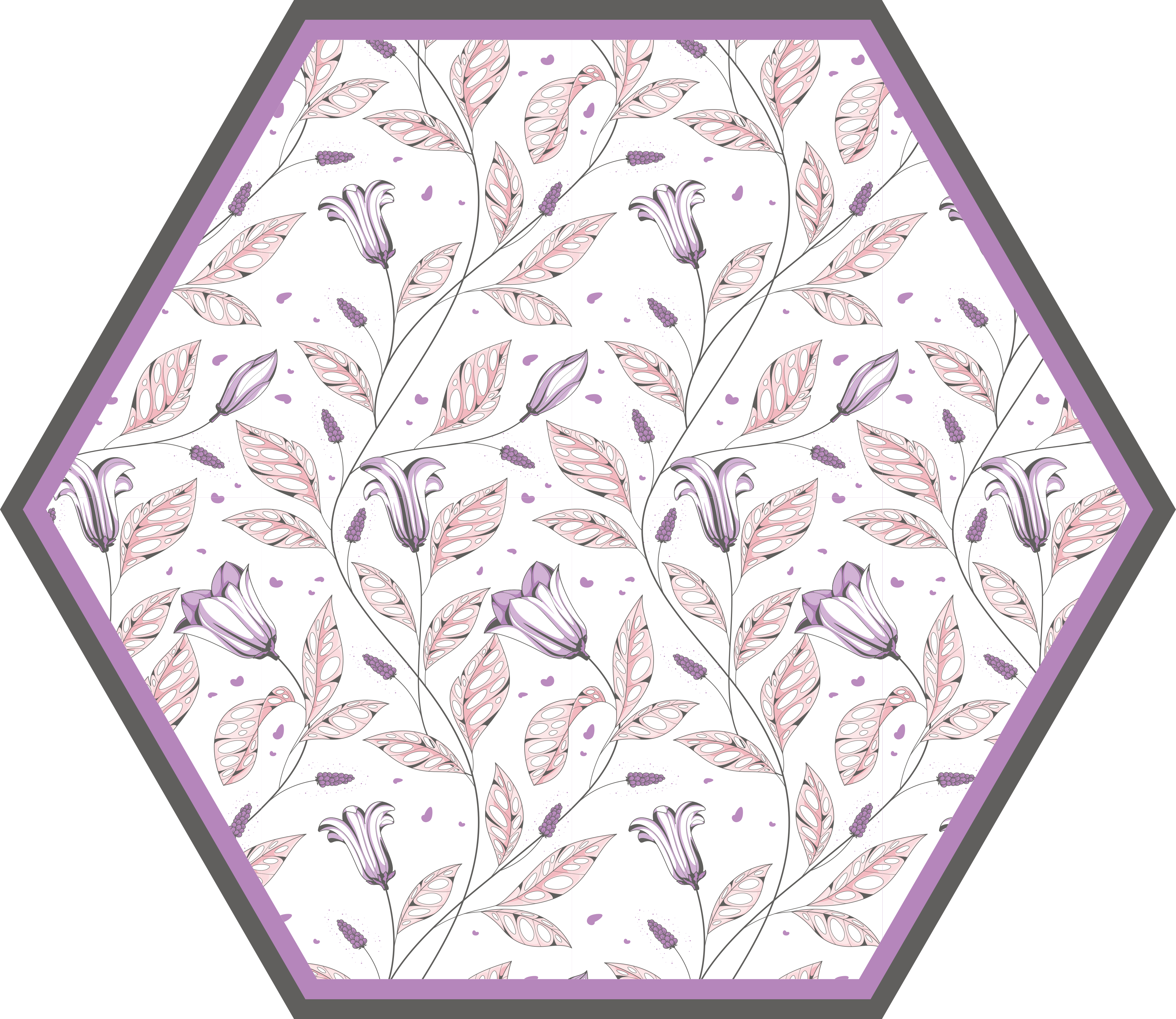 Vinyl teppich blumen elegante botanische elemente - TenStickers