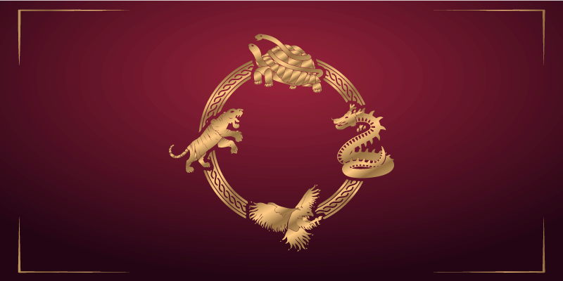 Vinyl Teppich ethnisch goldener tierkreis - TenStickers