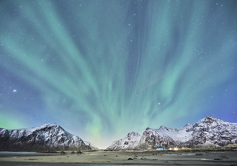 Vinyl teppich natur nordlichter schönheit - TenStickers