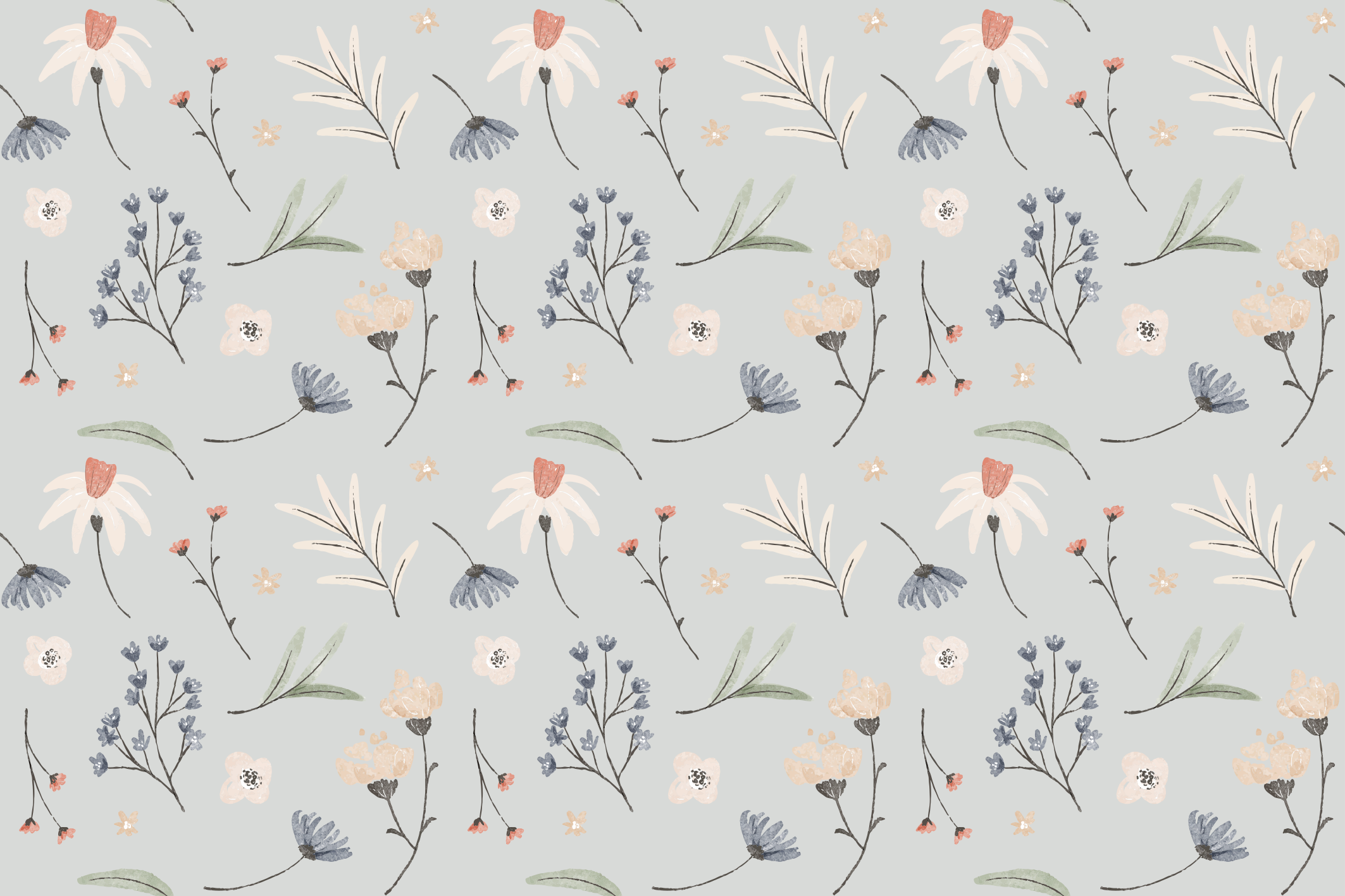 Vinyl Teppich Blumen blumenblattillustration - TenStickers