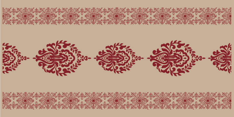 Vinyl Teppich modern dekoratives blumenmotiv - TenStickers
