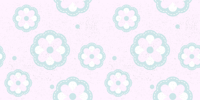 Vinylteppich kindlich mit sanftem blumenmuster - TenStickers