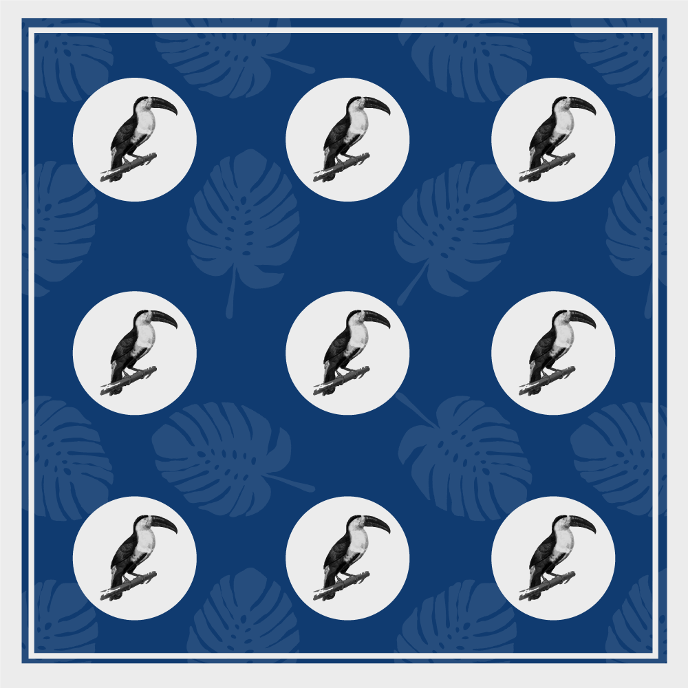 Vinyl Teppich Tiere tropisches tukan-muster - TenStickers