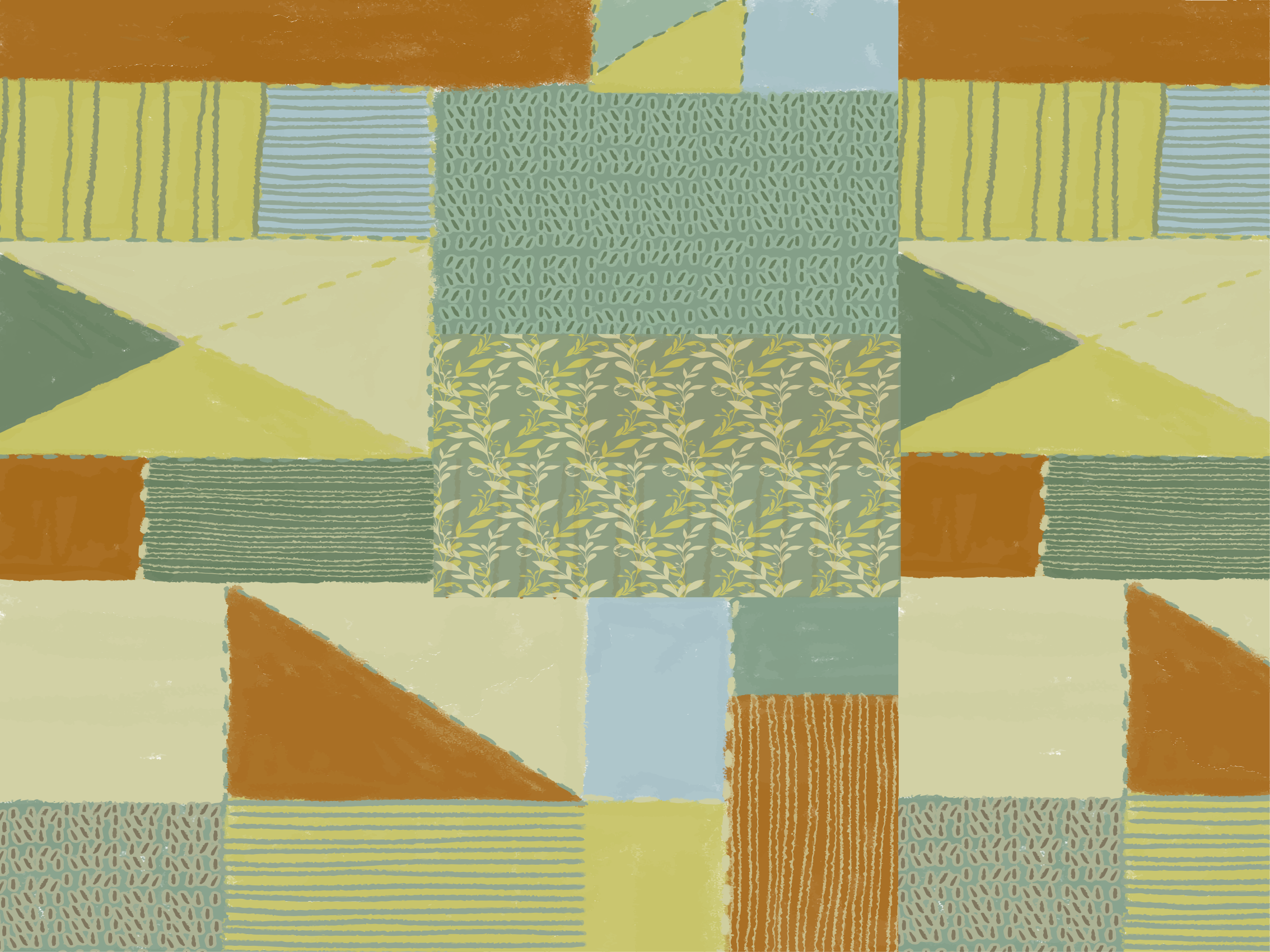 Vinyl teppich geometrisch geometrisches patchwork tuch - TenStickers