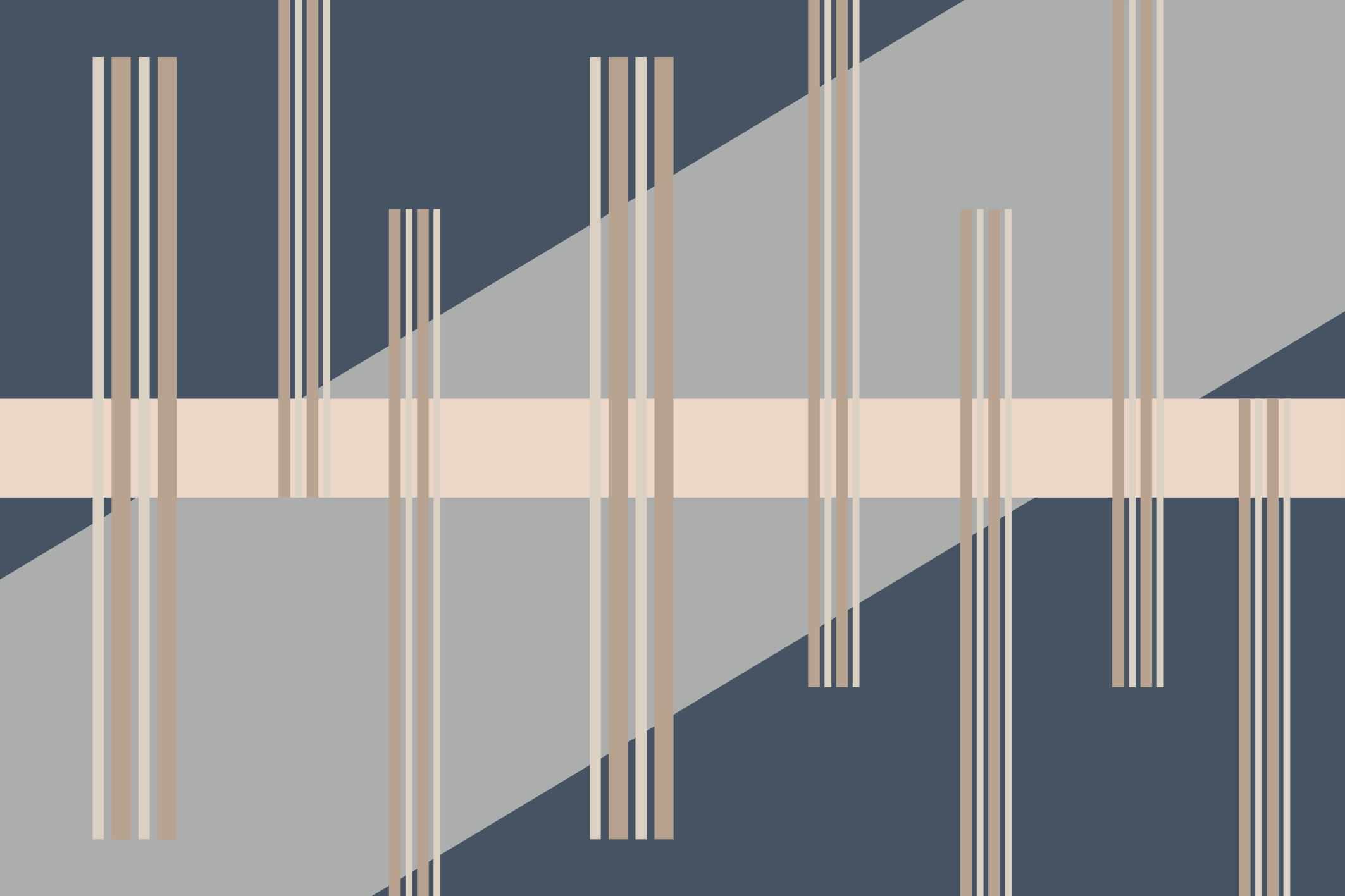 Vinyl Teppich gestreift gestreifte Ästhetik - TenStickers