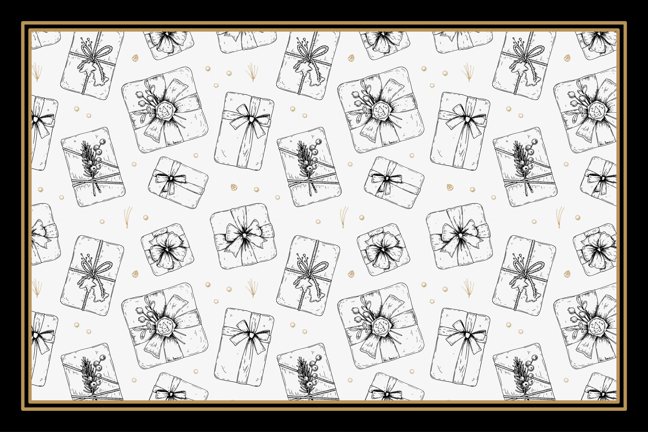 Vinyl Teppich Weihnachten festliches geschenkmuster - TenStickers