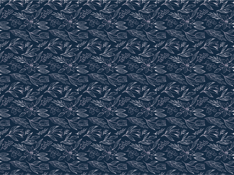 Vinyl Teppich Blumen florale marine eleganz - TenStickers