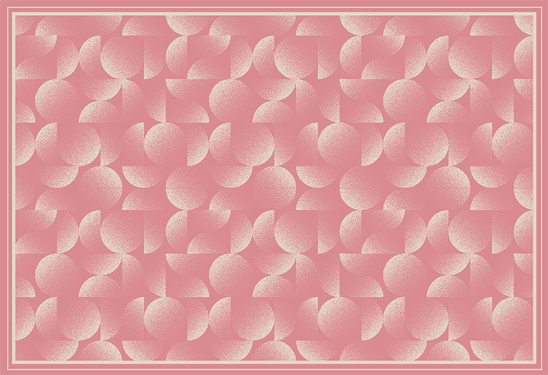Vinyl Teppich rosa ginkgoblatt-muster - TenStickers