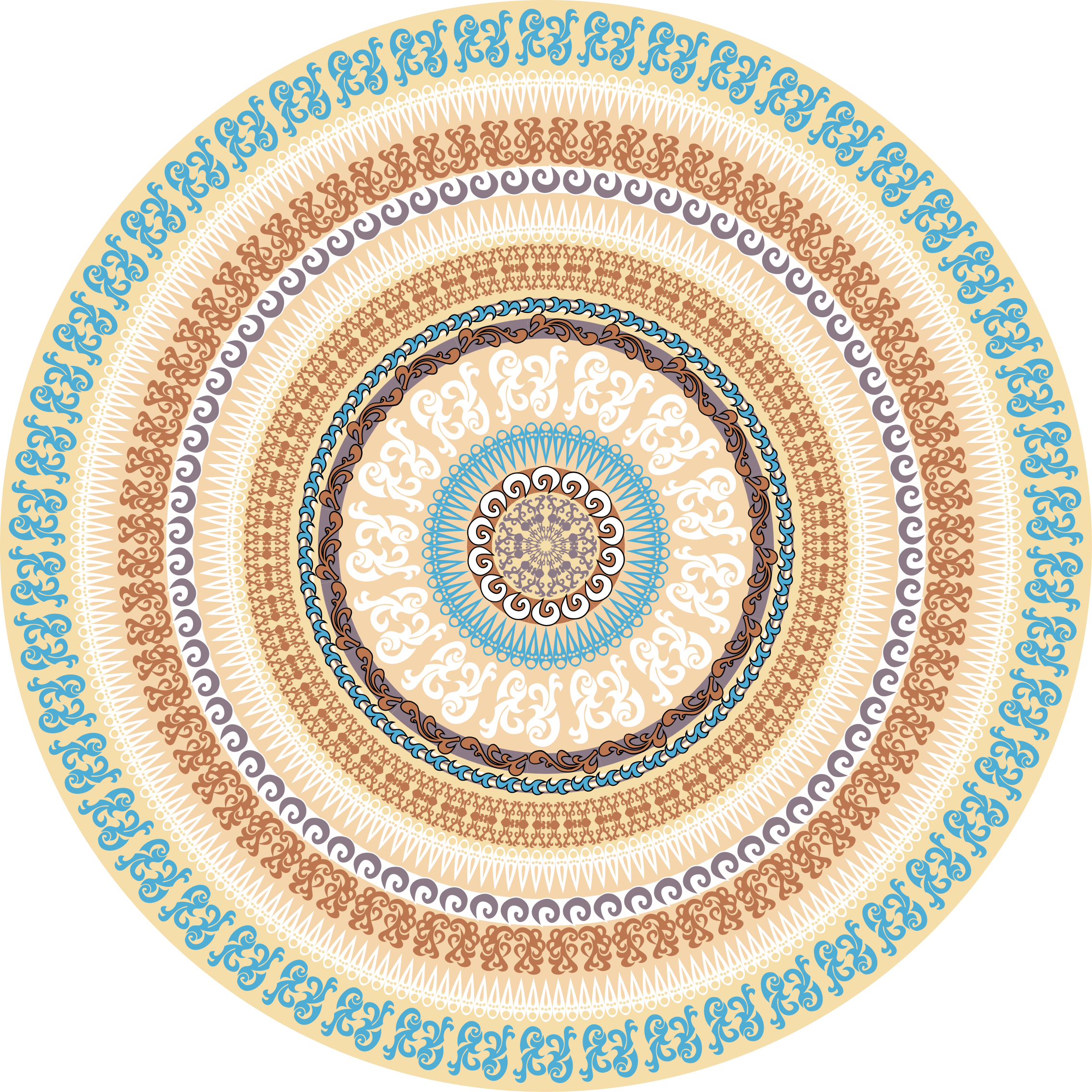 Vinyl Teppich Mandala mandala-kreismuster - TenStickers