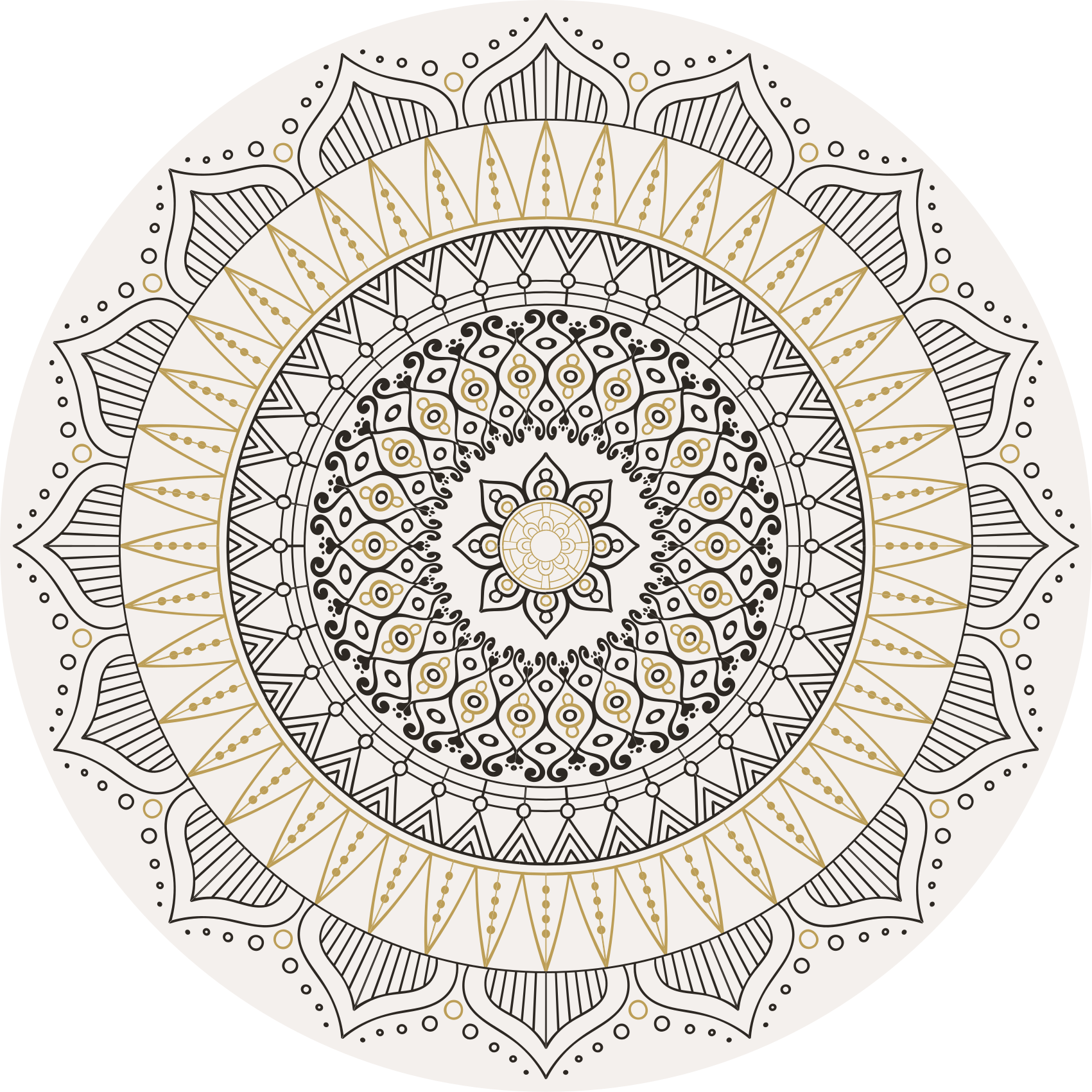Vinyl Teppich Mandala mandala-mittelstück - TenStickers