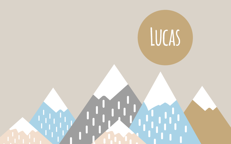 Vinyl Teppich mit Namen anpassbare berglandschaft - TenStickers