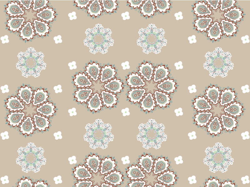 Vinylteppich Blumen mosaikblumiges elegantes Muster - TenStickers