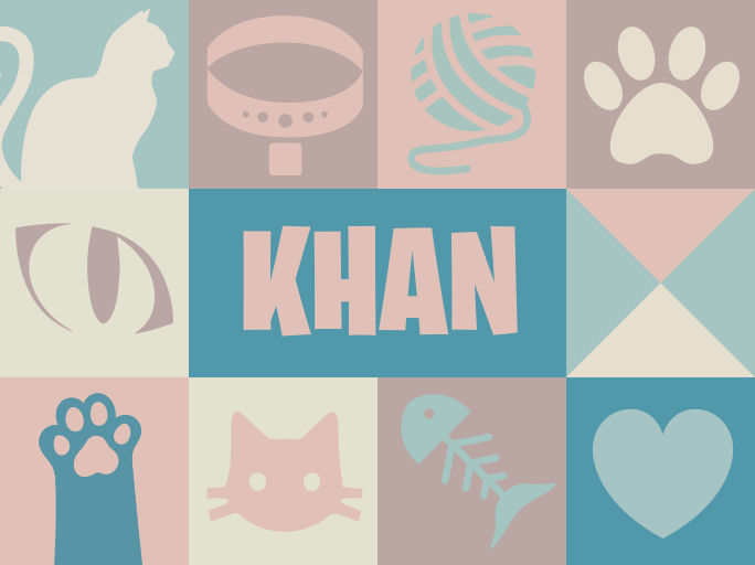 Vinylteppich Tiere Katzen personalisiert - TenStickers