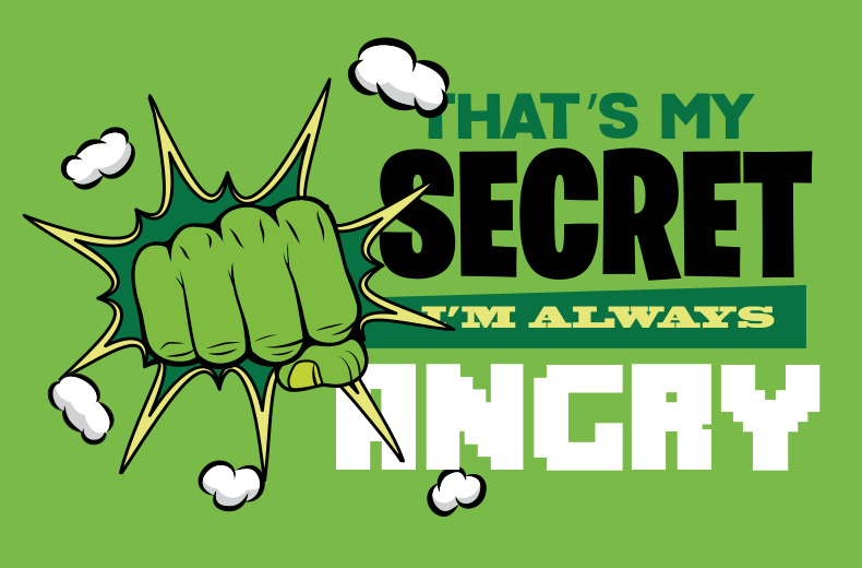 Vinylteppich kindlich Ich bin immer sauer - TenStickers