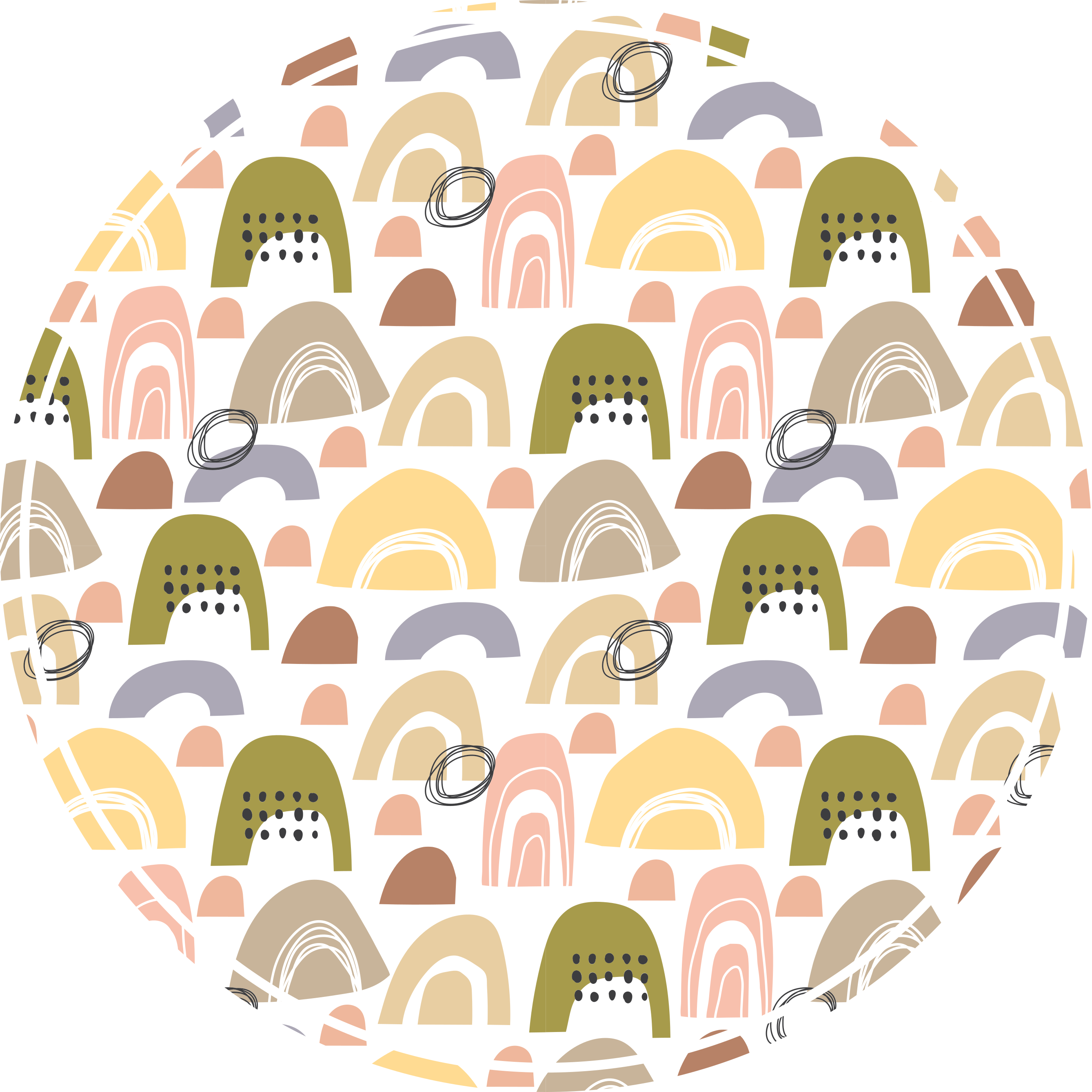 Vinylteppich nordisch Nordisches regenbogenmuster - TenStickers