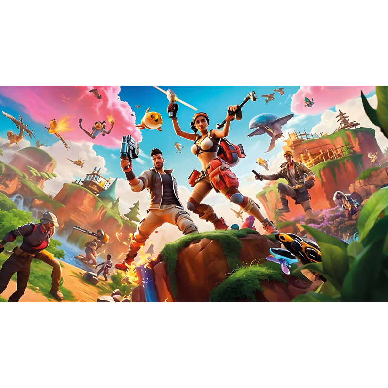 Vinylteppich Schlafzimmer videospielcharaktere in AktionVideospie - TenStickers