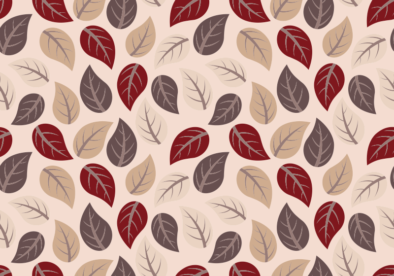 Vinylteppich Blumen herbstblattmuster - TenStickers