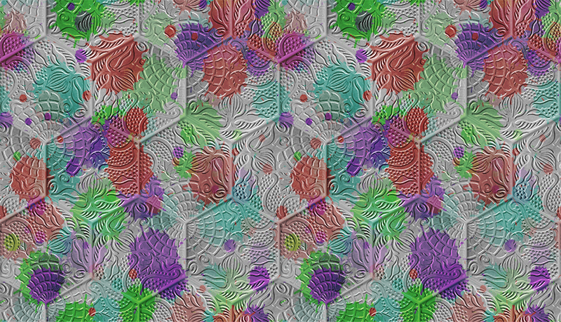 Vinylteppich Wohnzimmer gaudi-FliesenGaudi-Fliesen - TenStickers