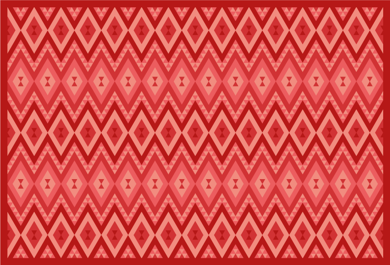 Vinyl Teppich rot ethnisches vintage-design - TenStickers