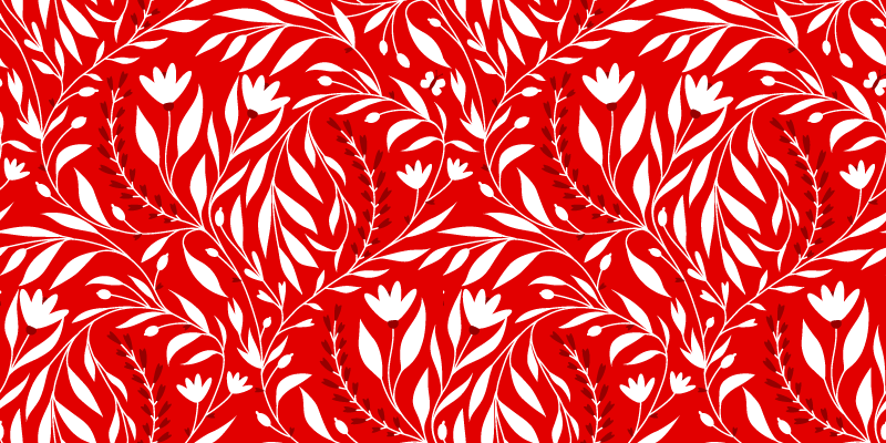 Vinyl Teppich rot blumenblatt-design - TenStickers