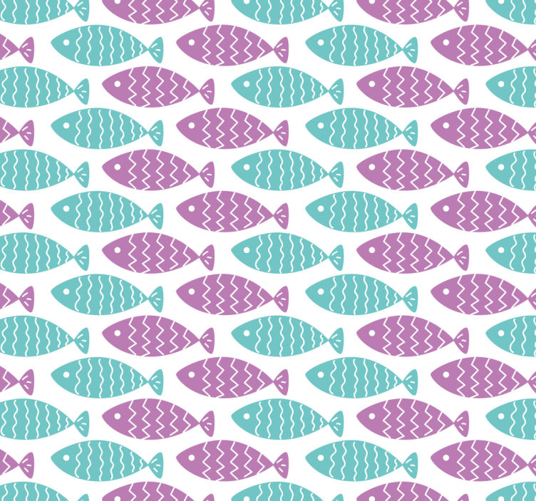 Tapete Baby geometrisches fischmotiv - TenStickers