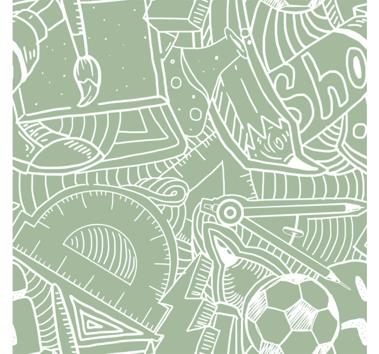 Tapete Teenager grüne schulkreide - TenStickers