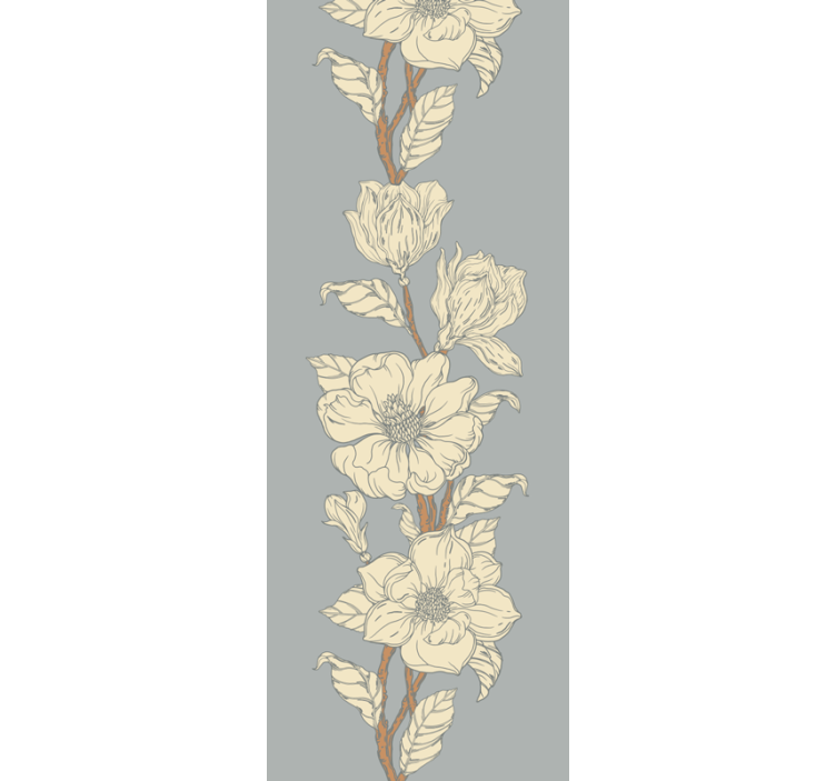 Tapete florale ornamente elegante blumenstreifen - TenStickers