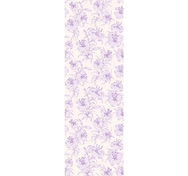 Blumentapete elegantes lila motiv - TenStickers