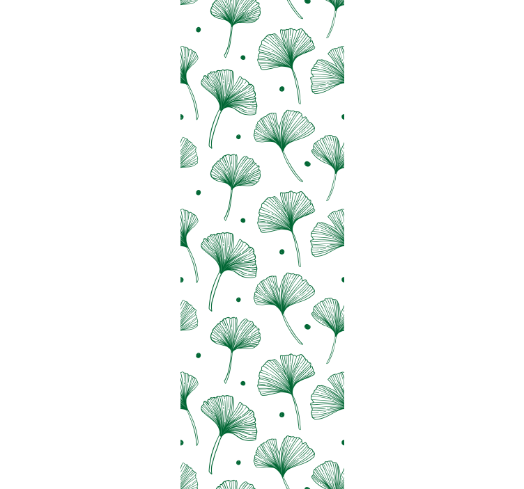 Tapete Blätter ginkgo verde elegante - TenStickers
