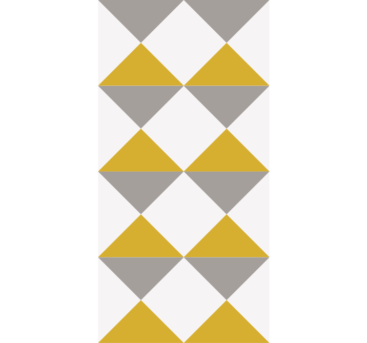Tapete quadrate senf und grau motiv - TenStickers