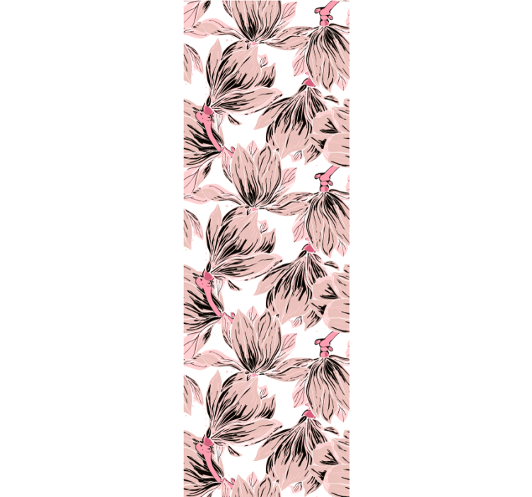 Tapete florale Ornamente elegante rosa blüten - TenStickers
