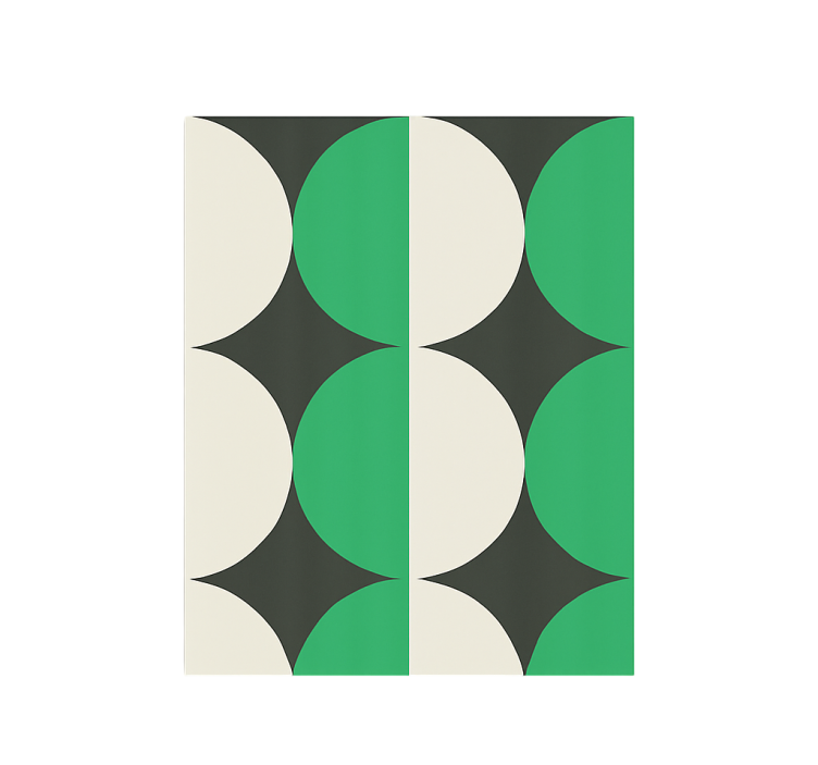 Jahrgang Tapete smaragdgrüne harmonie der 1970er jahre - TenStickers