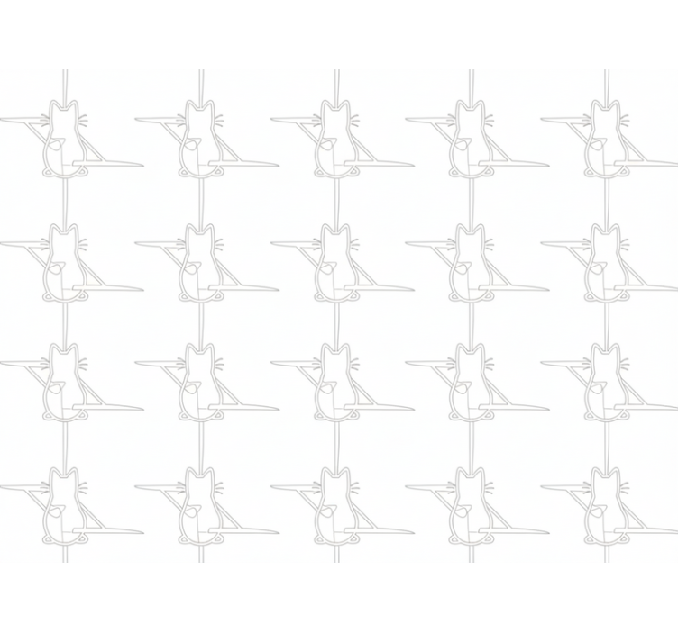 Katzen tapete mit katzenumriss - TenStickers