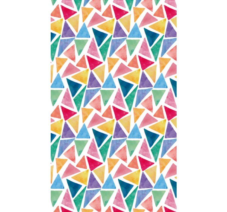 Tapete geometrische muster fröhliche bunte dreiecke - TenStickers
