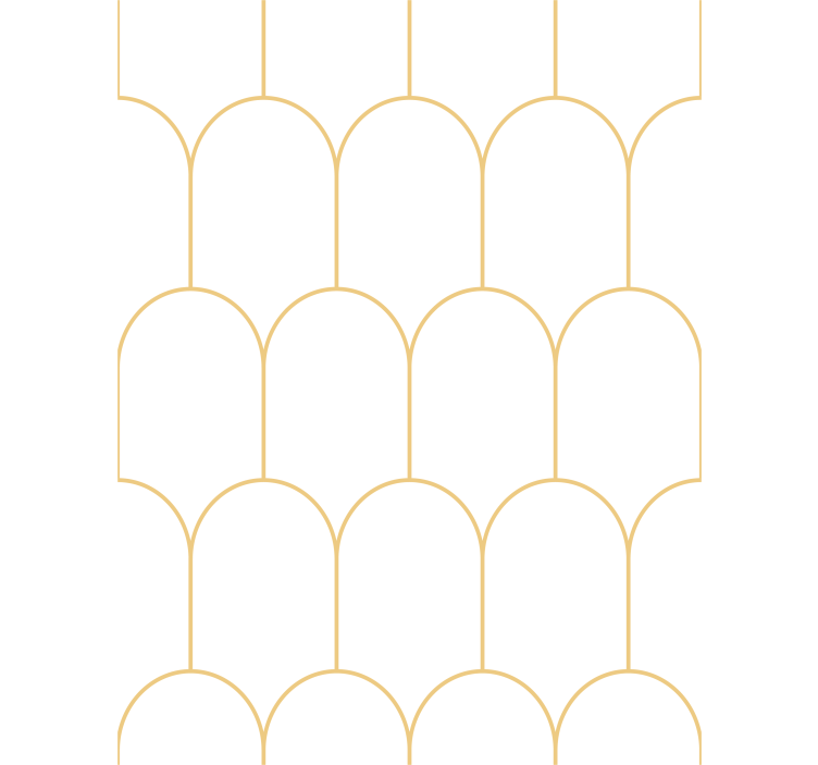 Tapete wohnzimmer mit eleganten goldenen bögen - TenStickers