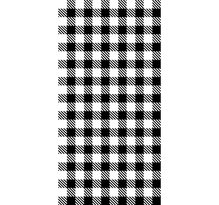 Tapete schlafzimmer in schwarz-weiß vichy - TenStickers