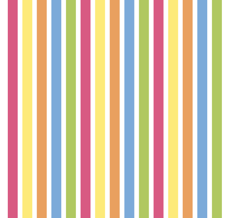 Ornament tapete mit horizontalem mehrfarbigen streifenmuster - TenStickers