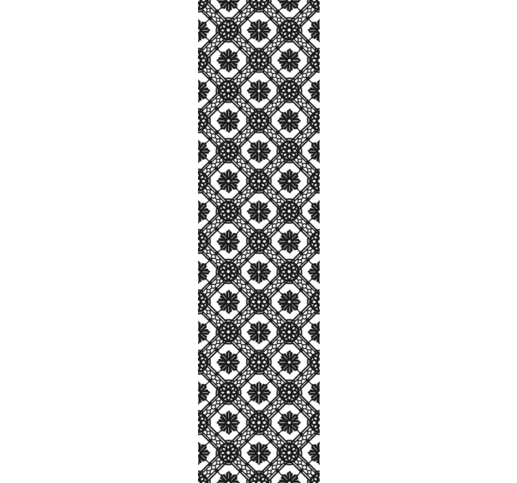 Ornament tapete mit filigraner blumenkomposition - TenStickers