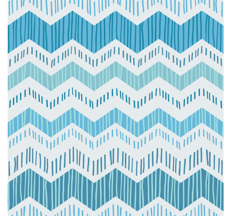 Muster tapete blaue zickzackmuster - TenStickers